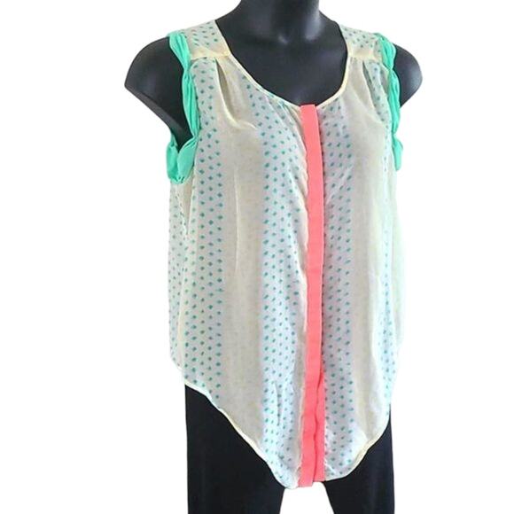 American Eagle Outfitters Women's Sleeveless Blouse - Polka Dot Print Size Large - Picture 7 of 7